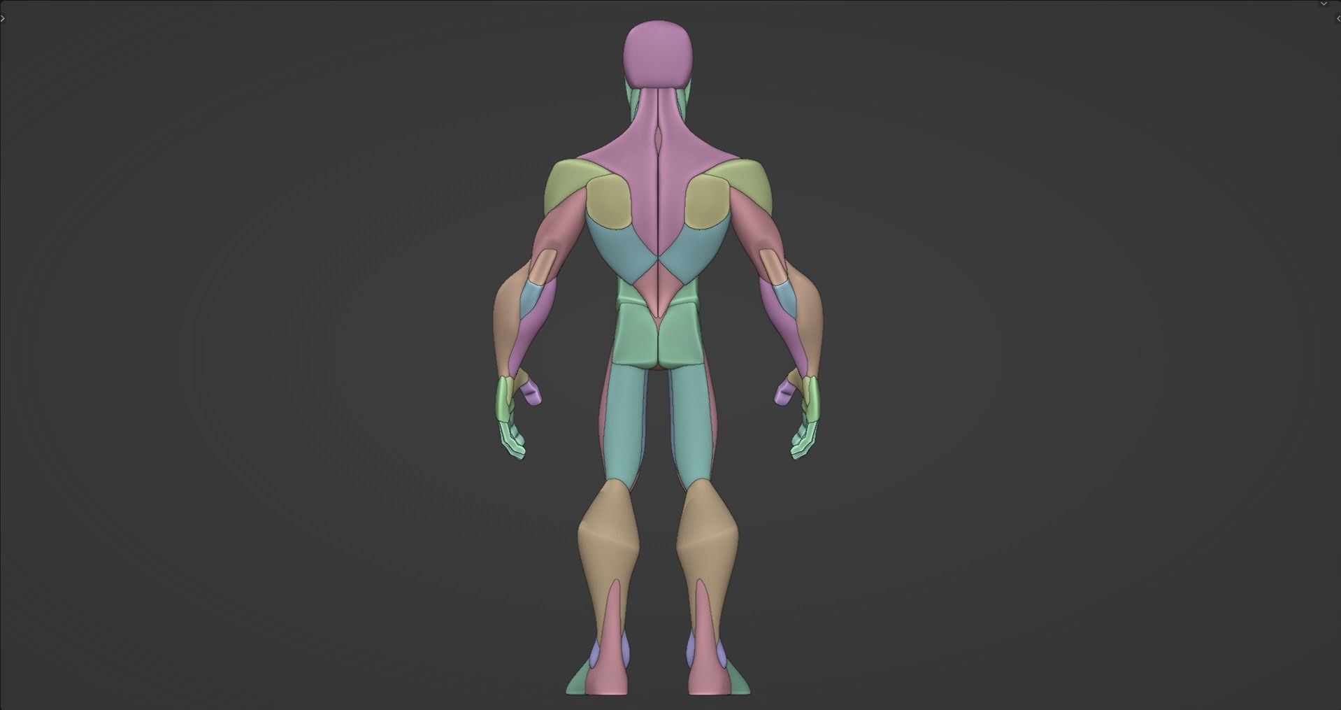Infinity Style Stylized Male Anatomy Blockout  3D model_4