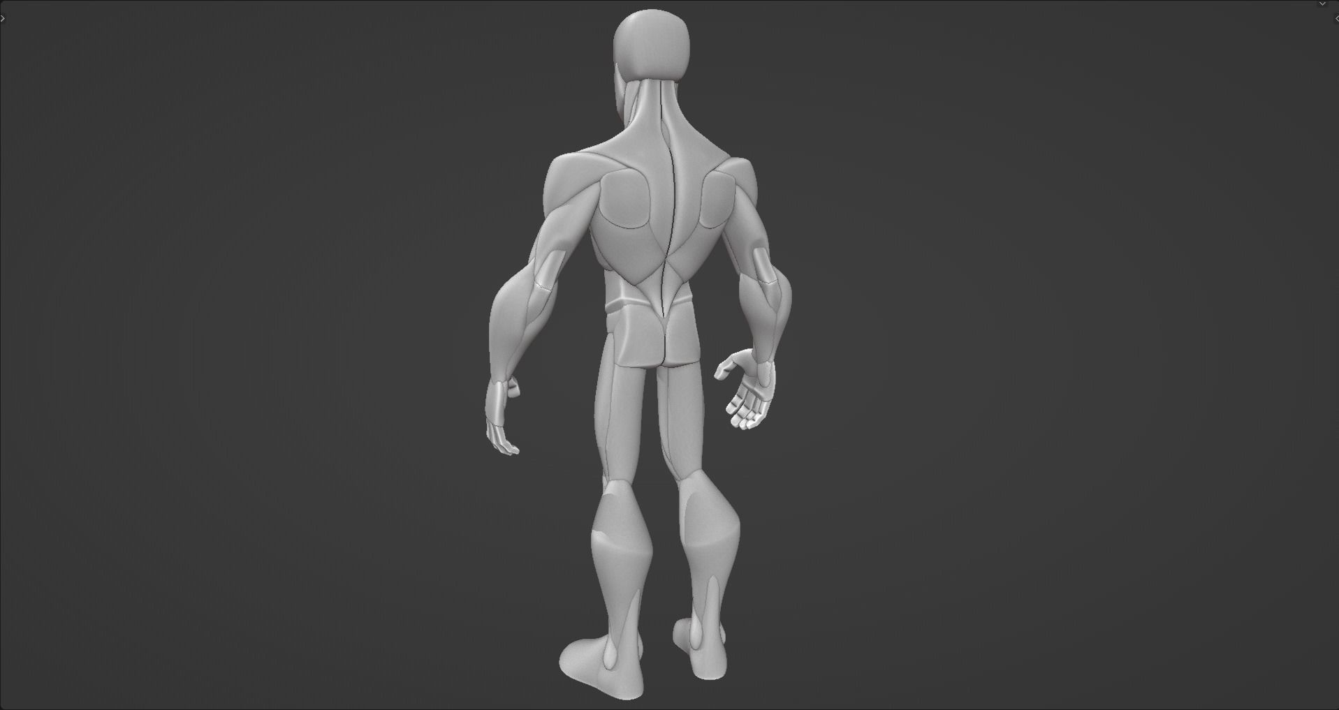Infinity Style Stylized Male Anatomy Blockout  3D model_11