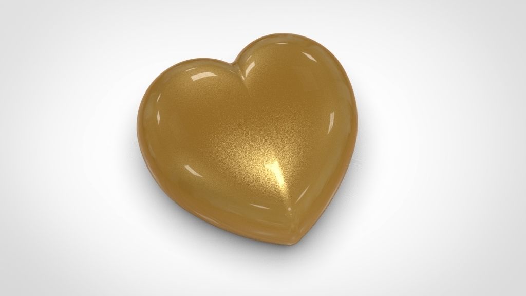 Heart candle  for silicone mold 3D print model_1