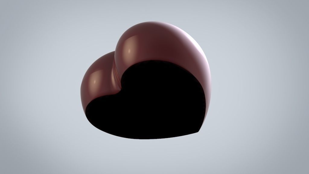 Heart candle  for silicone mold 3D print model_4