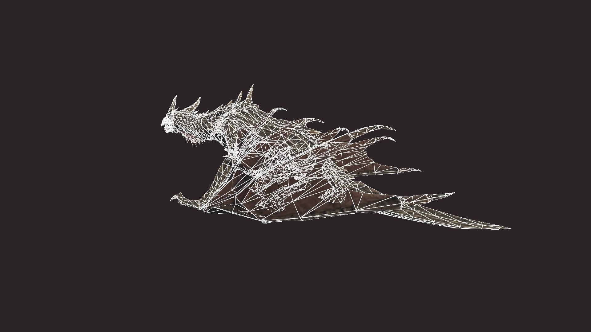 Dragon Low-poly 3D model_13