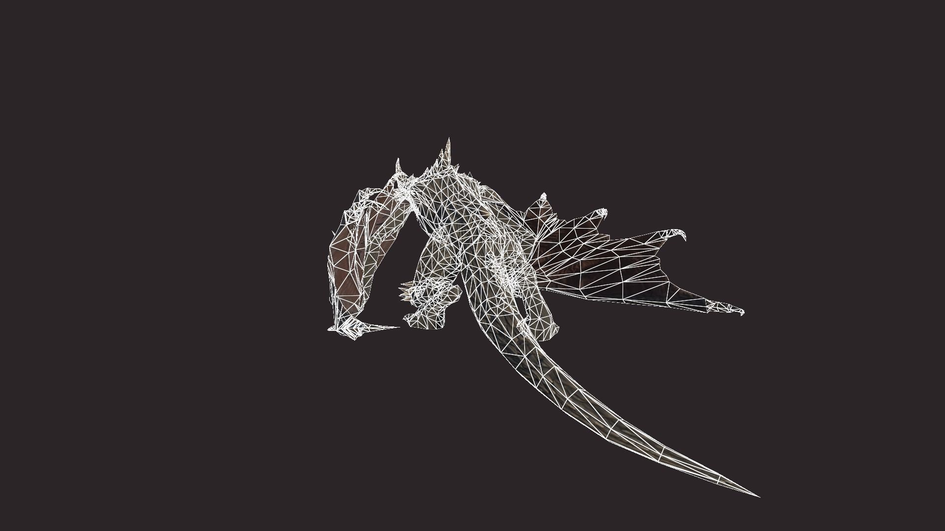 Dragon Low-poly 3D model_14