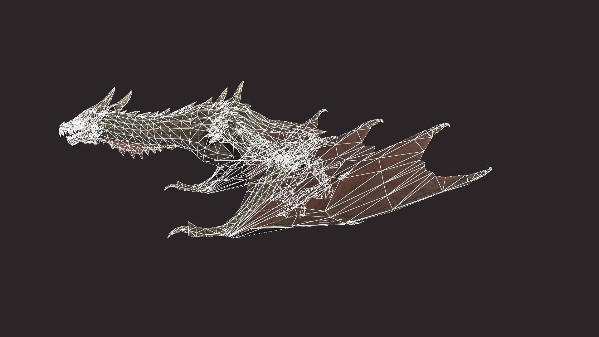 Dragon Low-poly 3D model_12