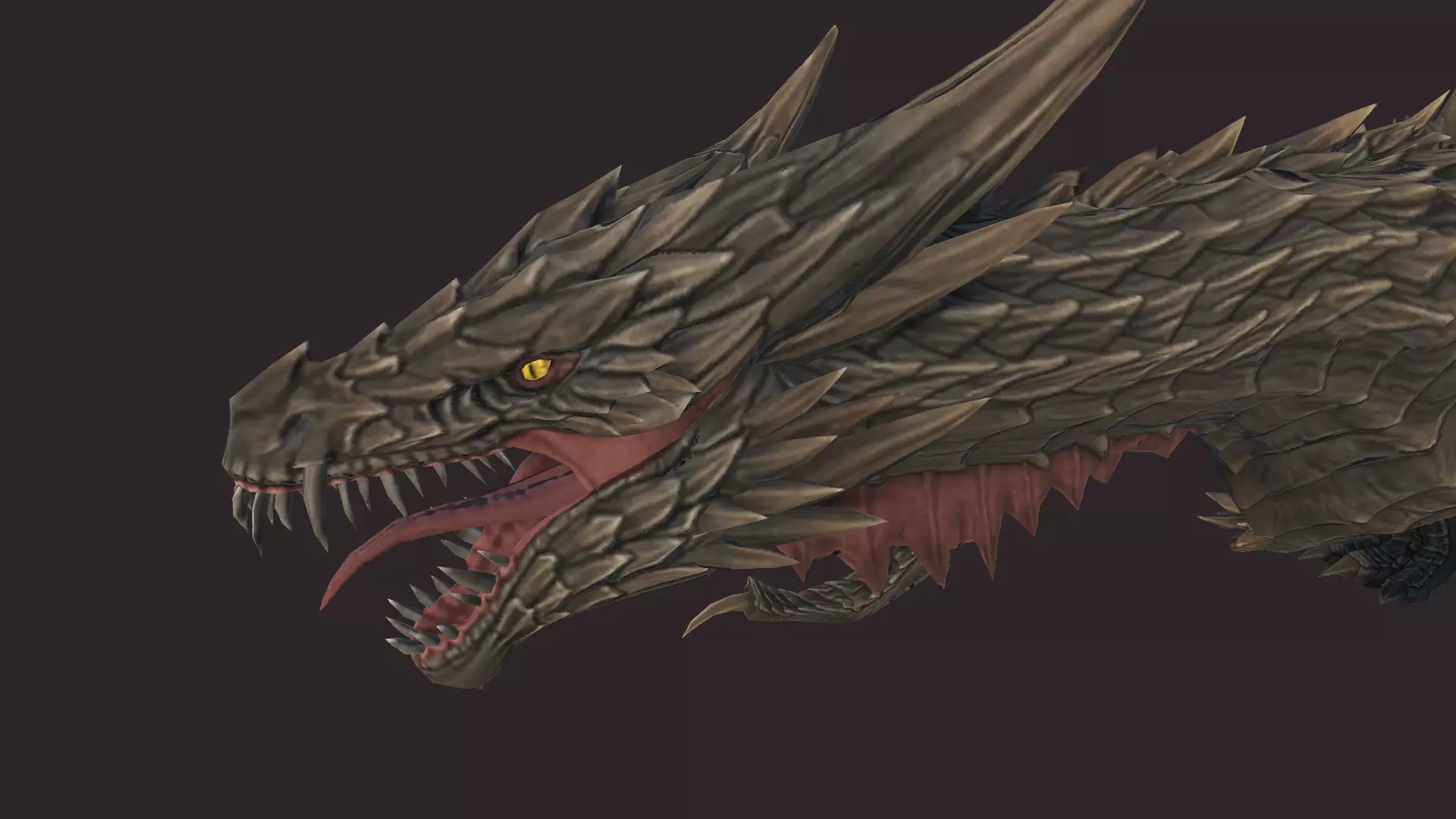 Dragon Low-poly 3D model_0