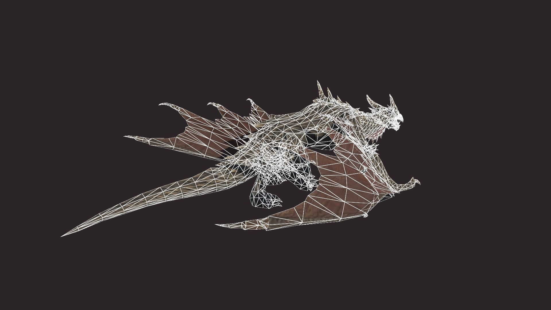 Dragon Low-poly 3D model_16