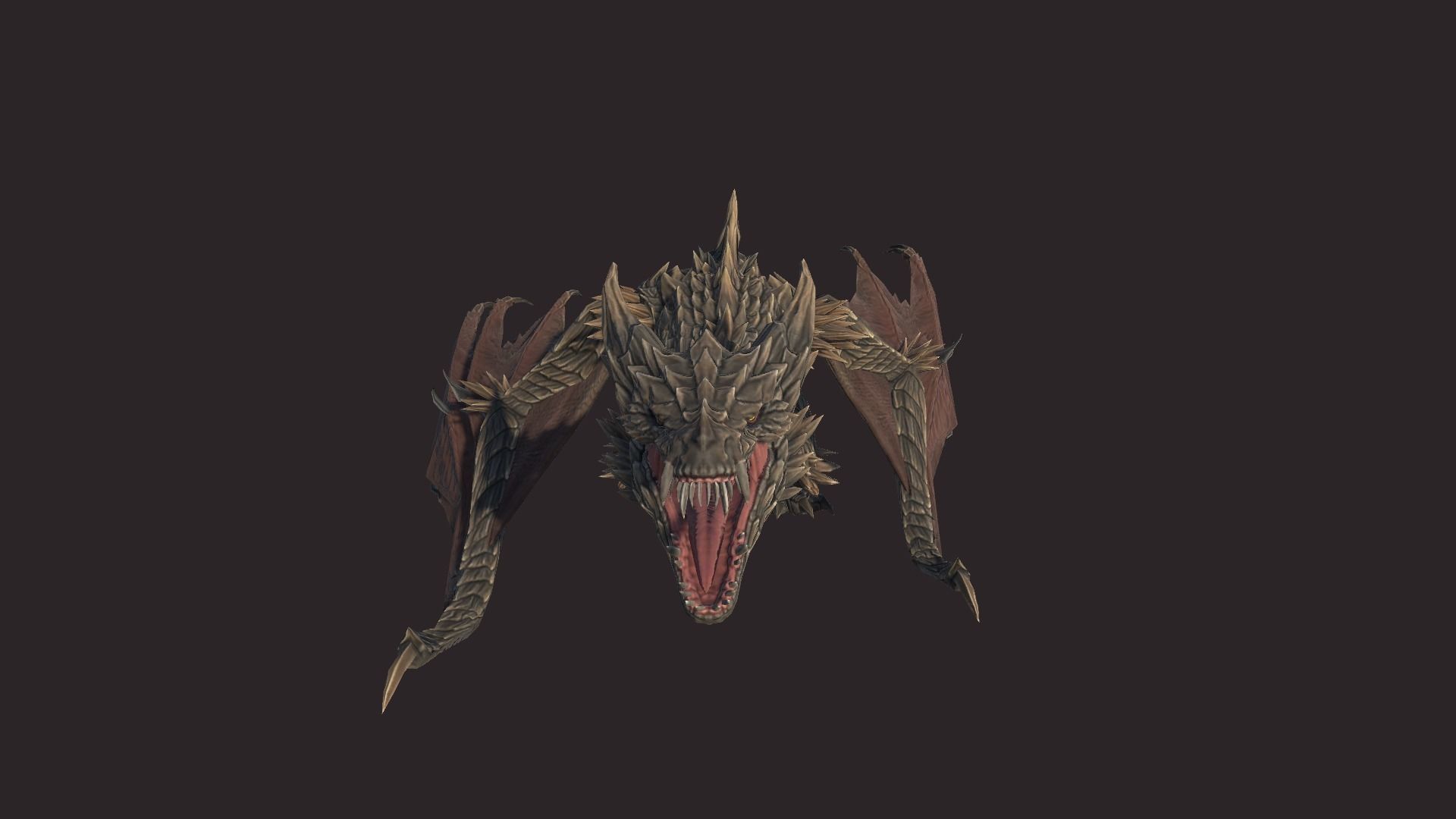 Dragon Low-poly 3D model_1