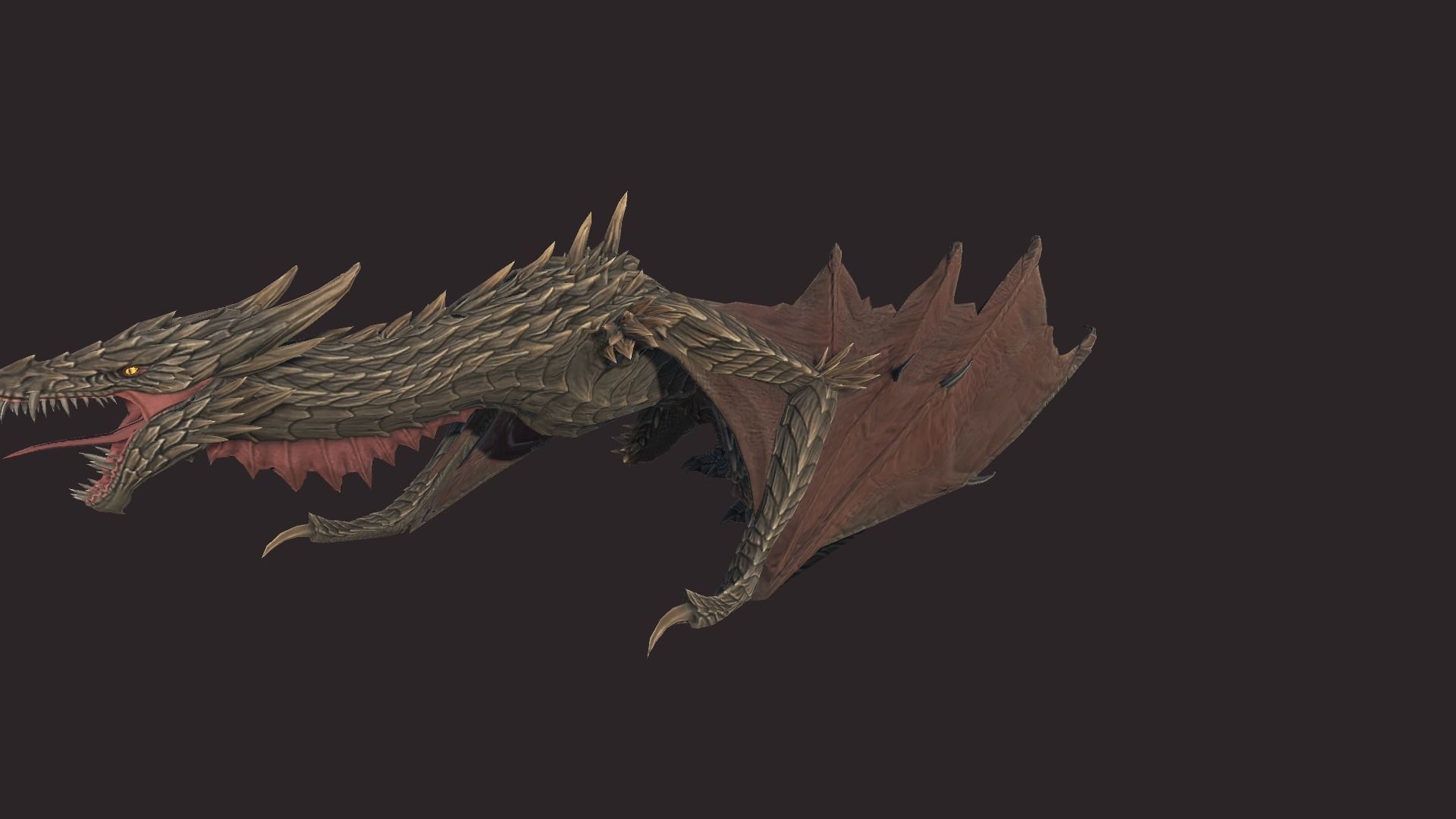 Dragon Low-poly 3D model_2
