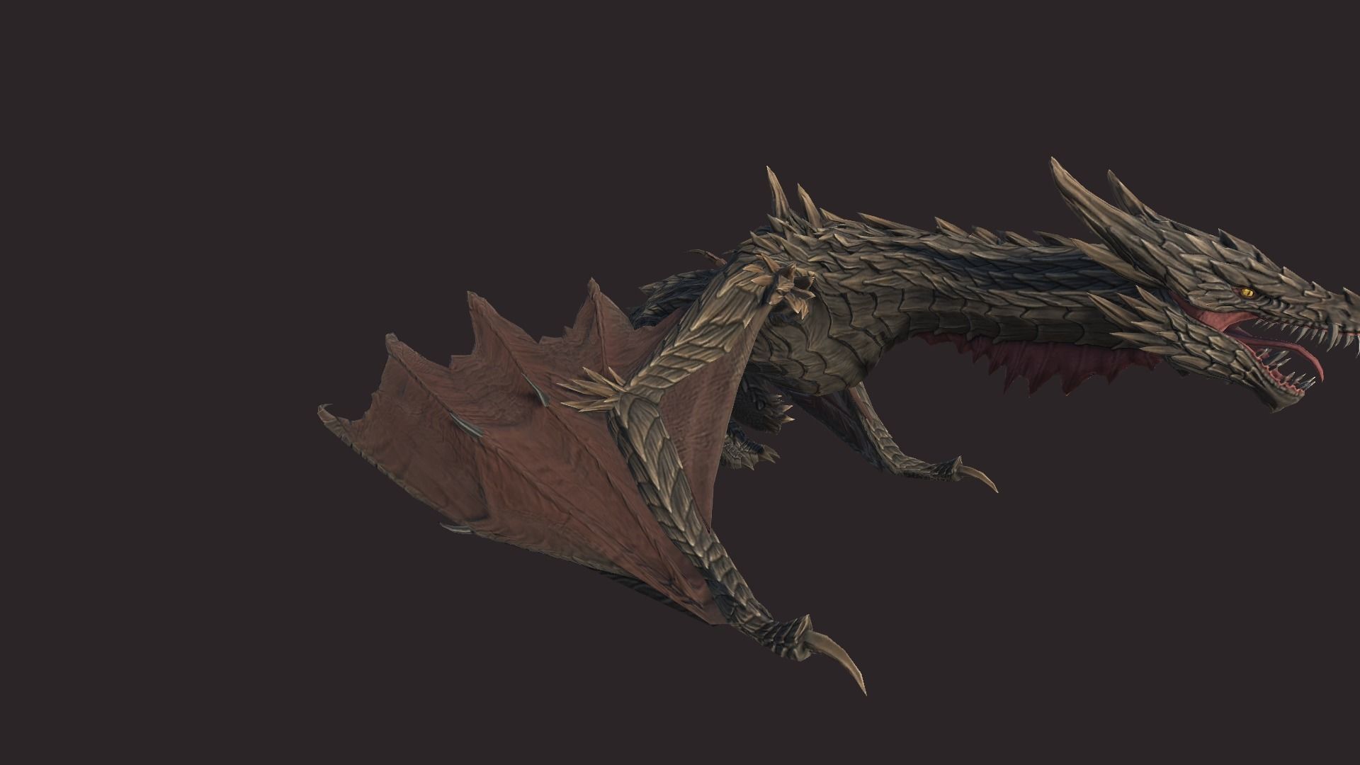 Dragon Low-poly 3D model_9