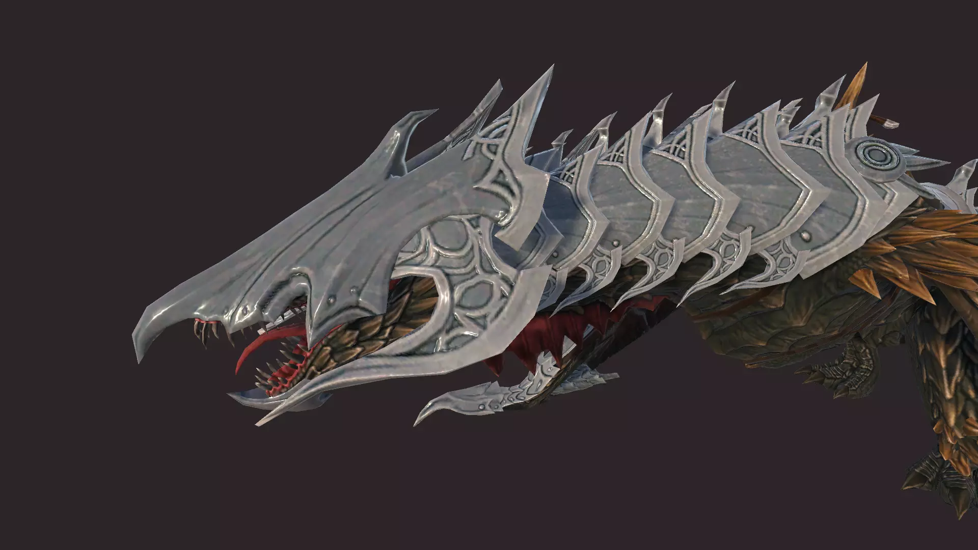 Dragon Battle Low-poly 3D model
