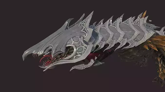 Dragon Battle Low-poly 3D model