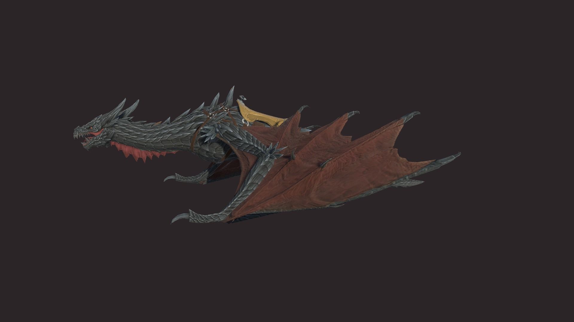 Dragon Mount Low-poly 3D model_3