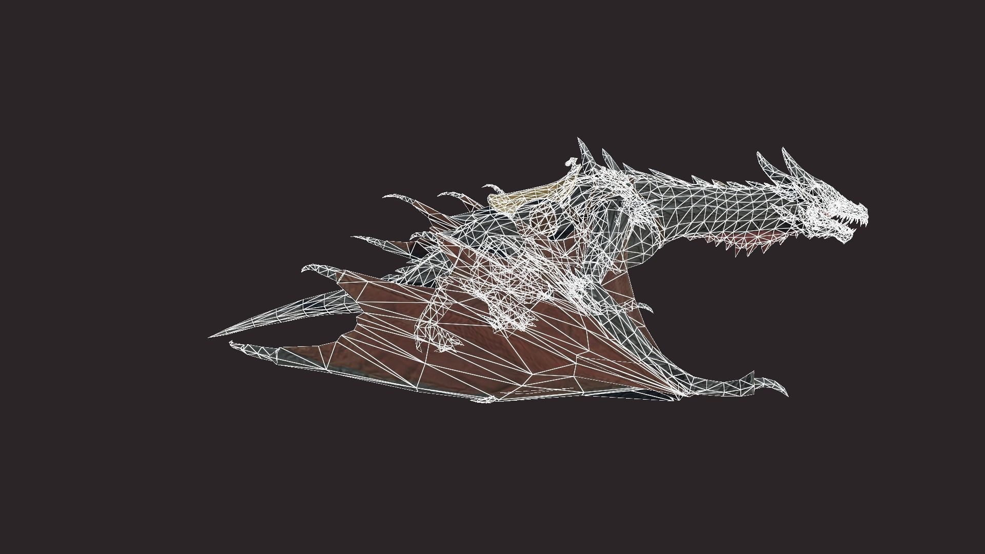 Dragon Mount Low-poly 3D model_17