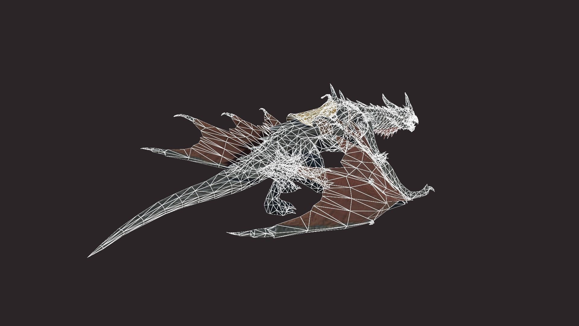 Dragon Mount Low-poly 3D model_16