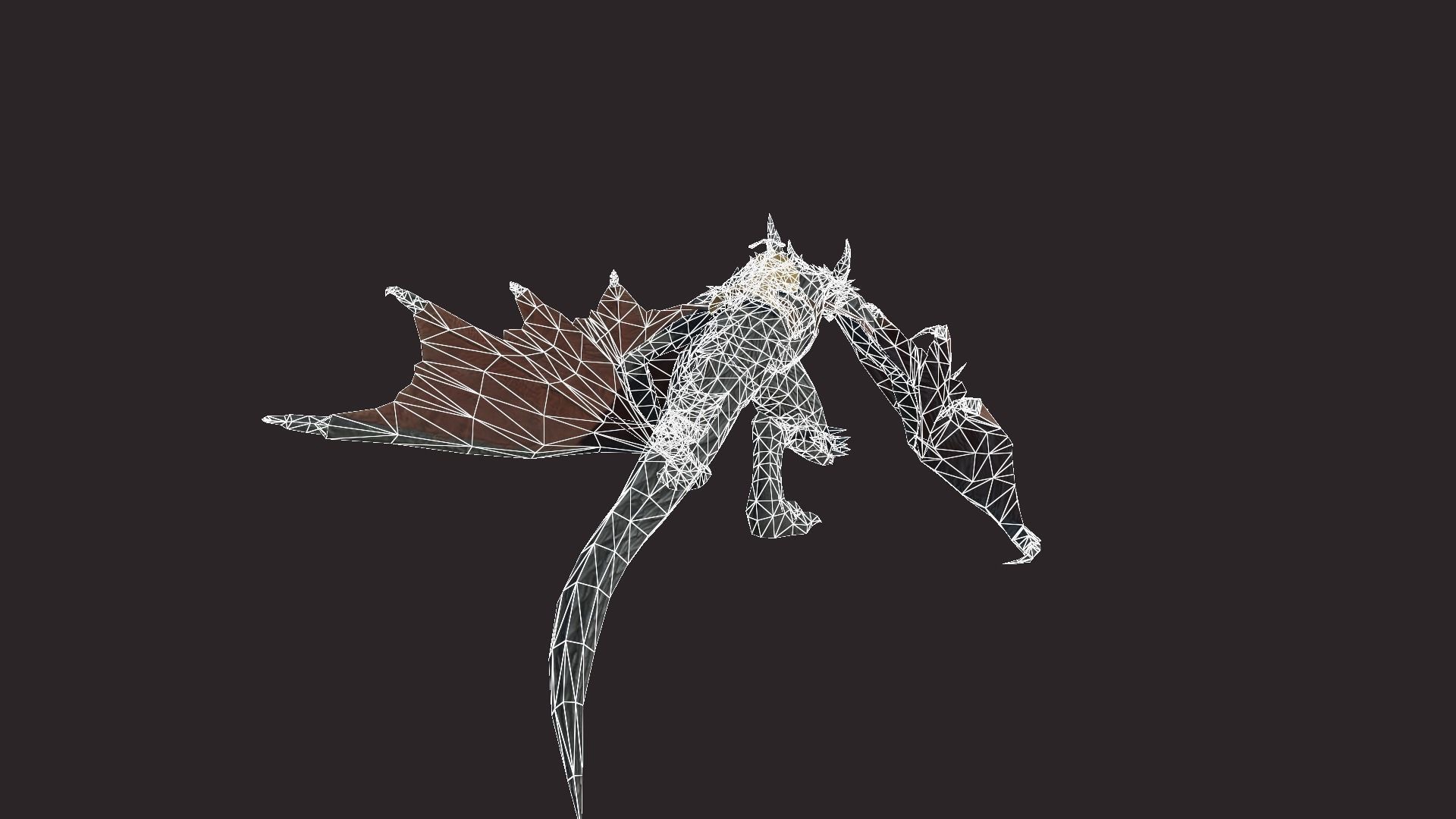 Dragon Mount Low-poly 3D model_15