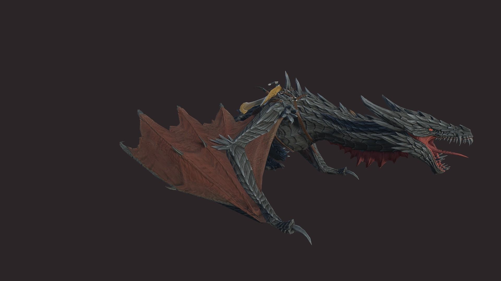 Dragon Mount Low-poly 3D model_9