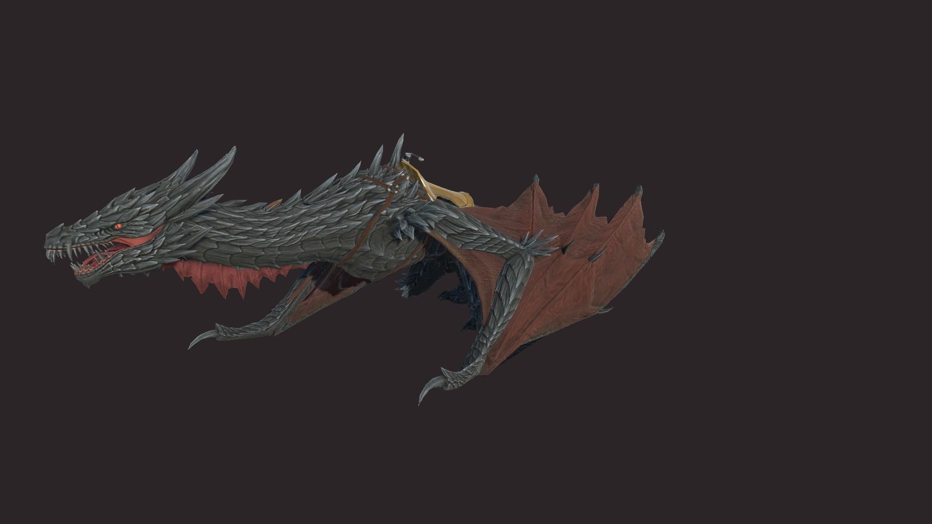 Dragon Mount Low-poly 3D model_2