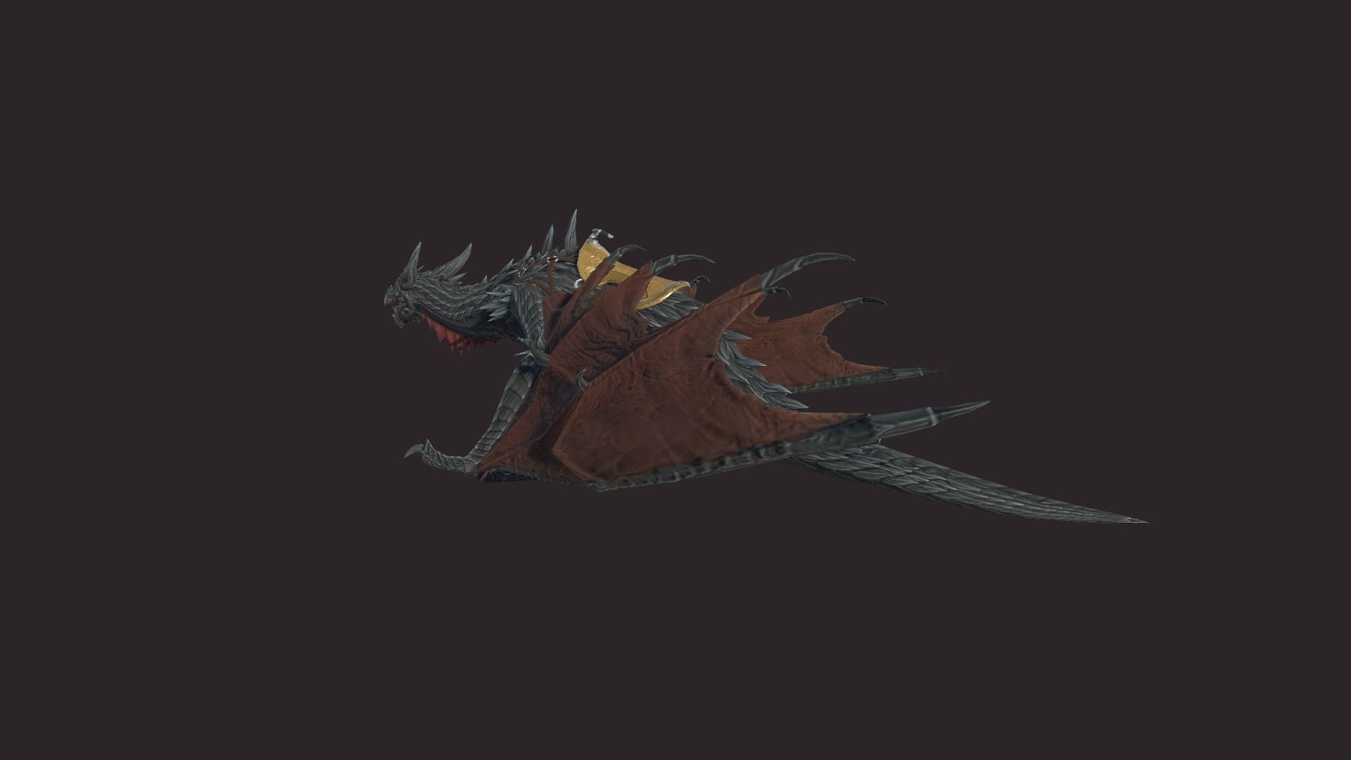 Dragon Mount Low-poly 3D model_4