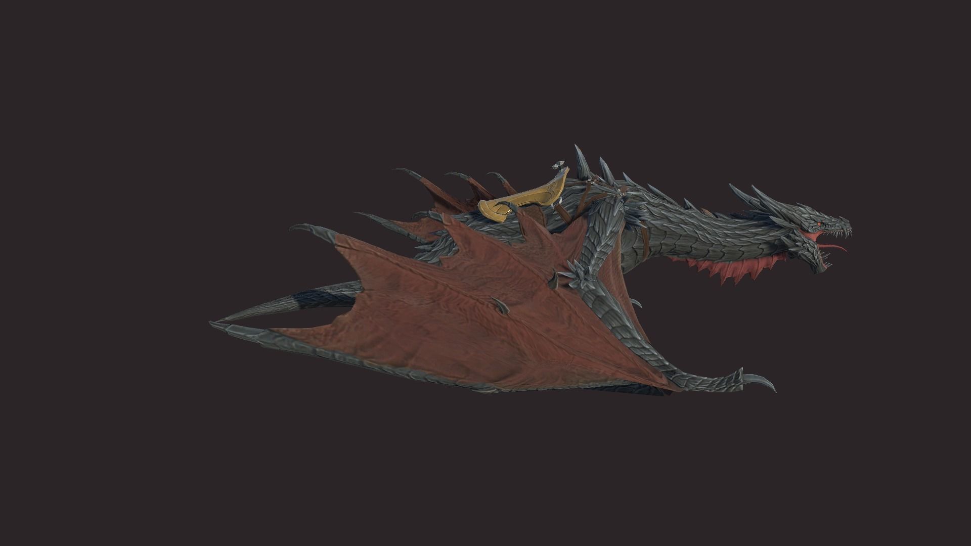 Dragon Mount Low-poly 3D model_8