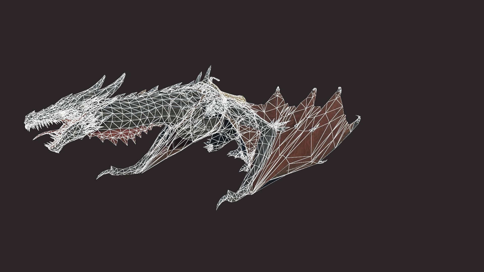 Dragon Mount Low-poly 3D model_11