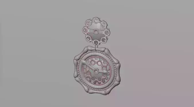 Pendant 7 ornate clock