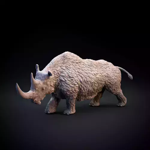 Woolly rhinoceros intended for 3D printing