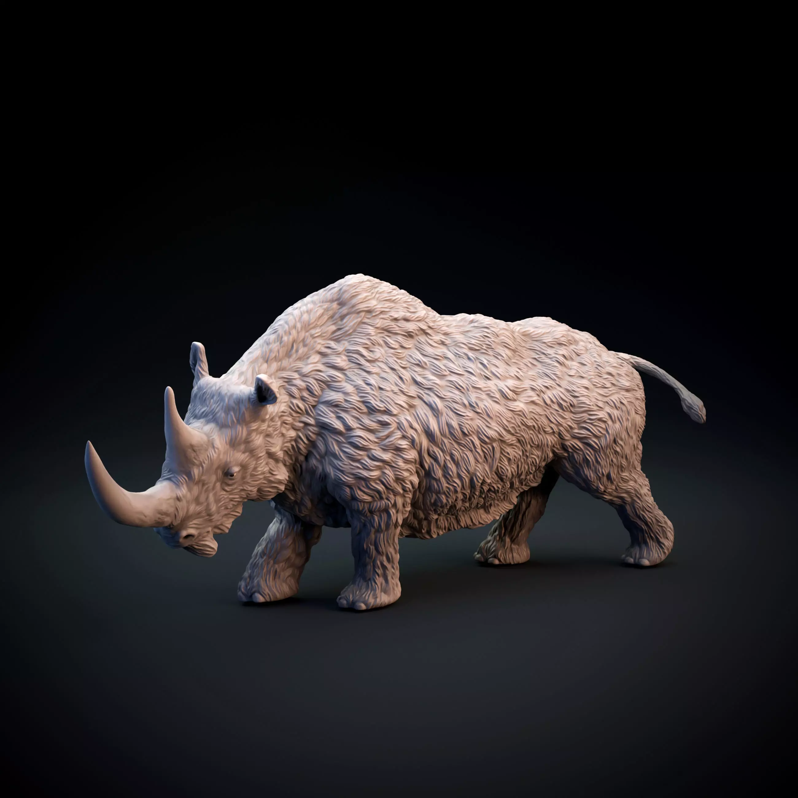 Woolly rhinoceros intended for 3D printing 3D print model_0