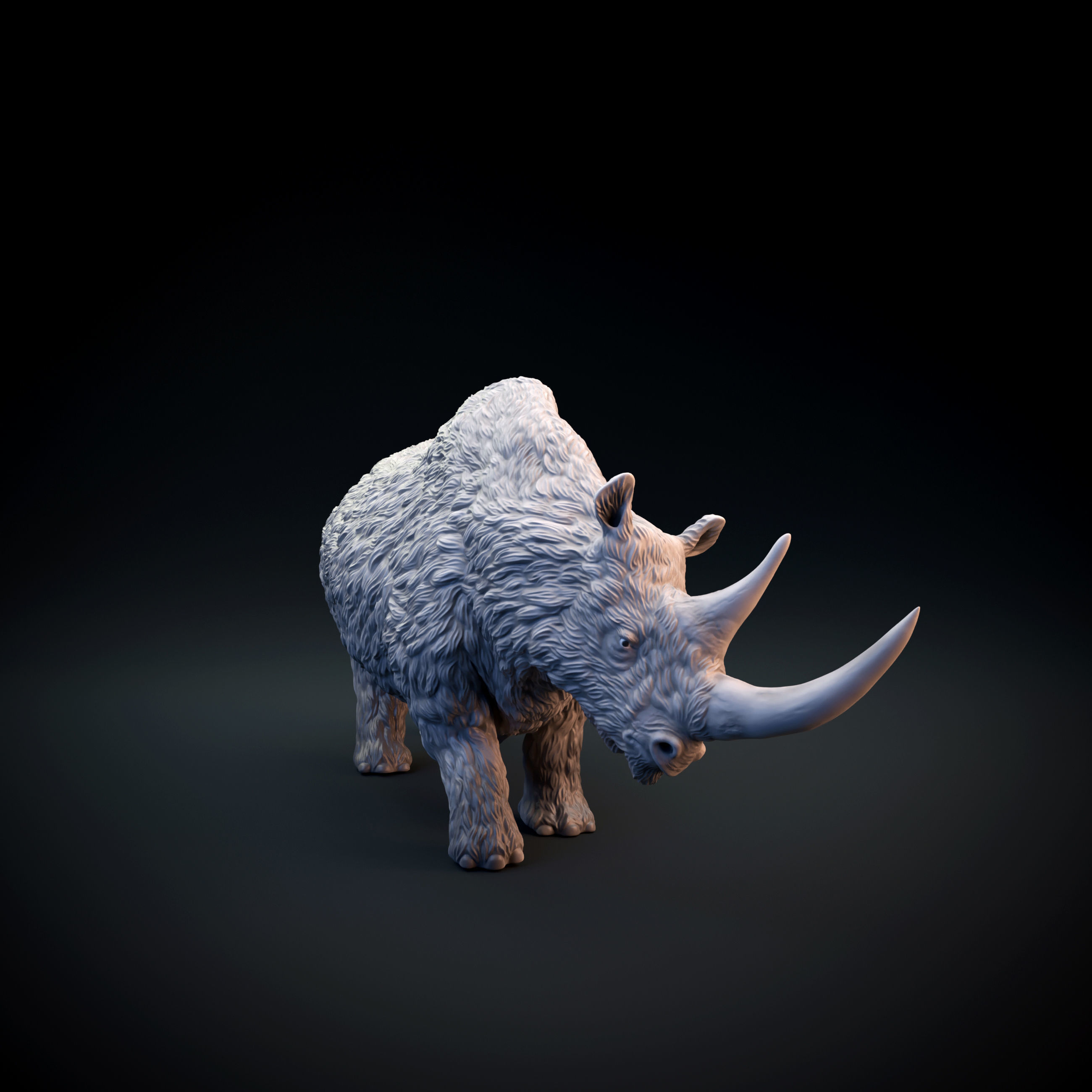Woolly rhinoceros intended for 3D printing 3D print model_1