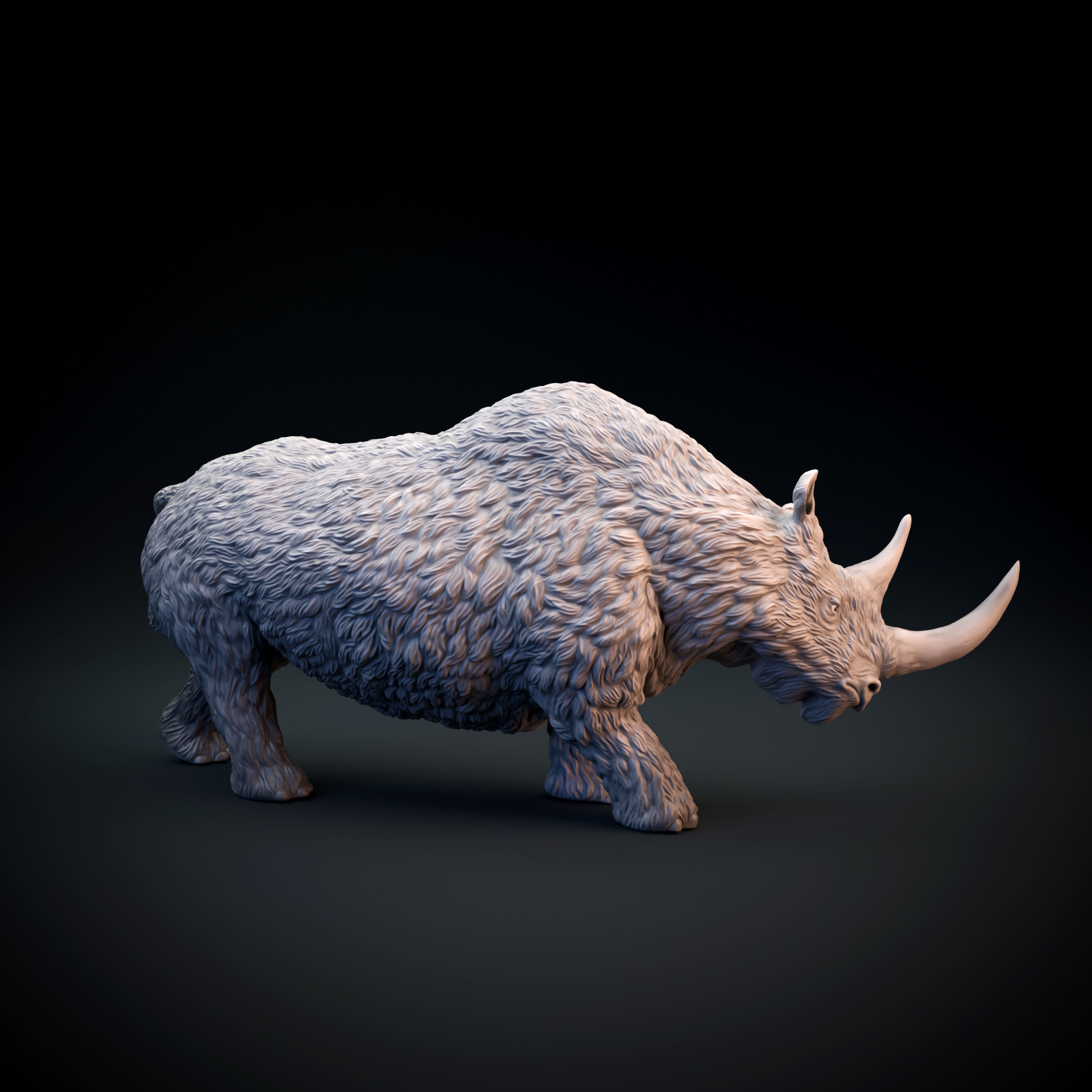 Woolly rhinoceros intended for 3D printing 3D print model_6