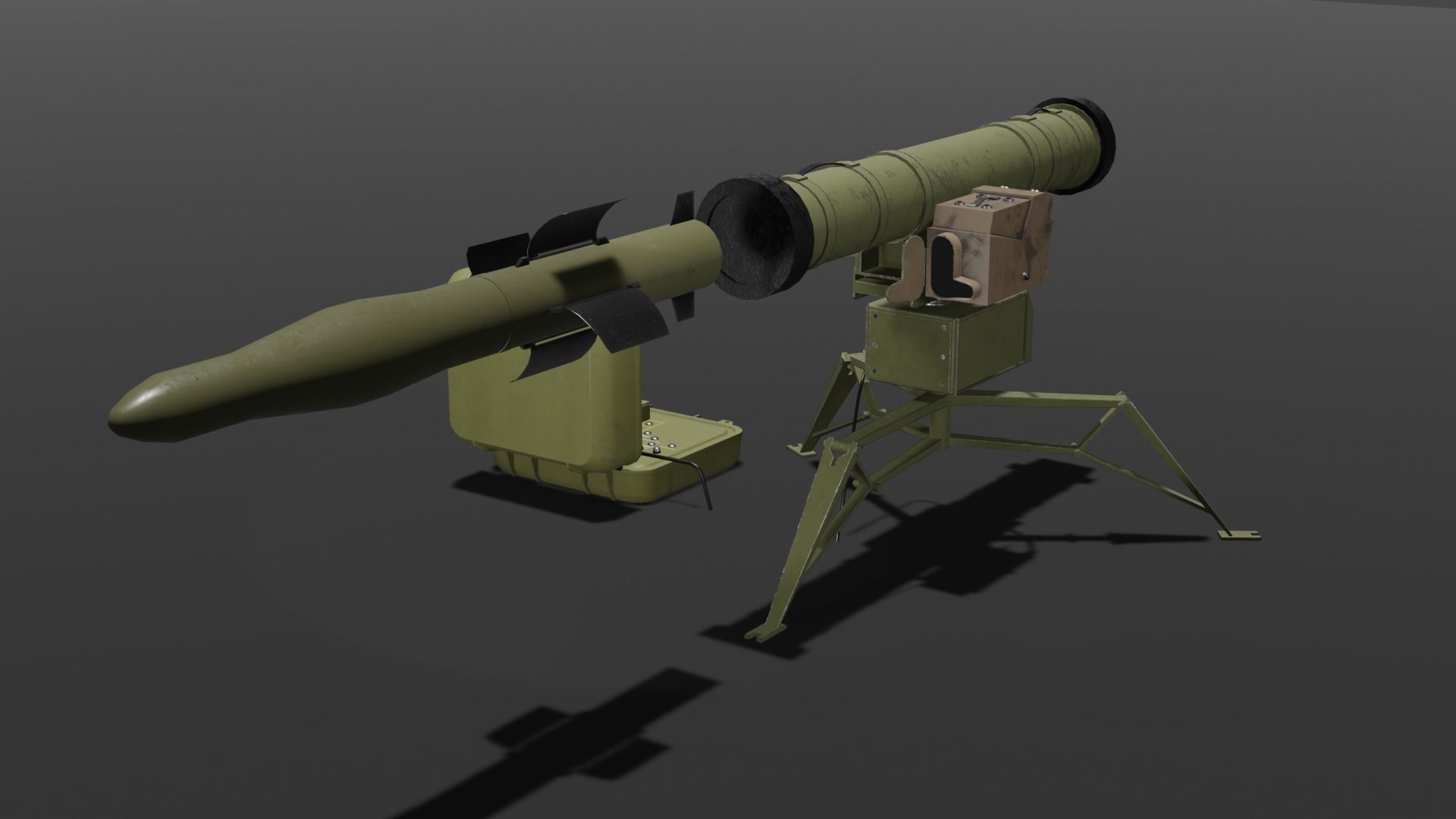 Stugna-P ATGM Low-poly 3D model_5