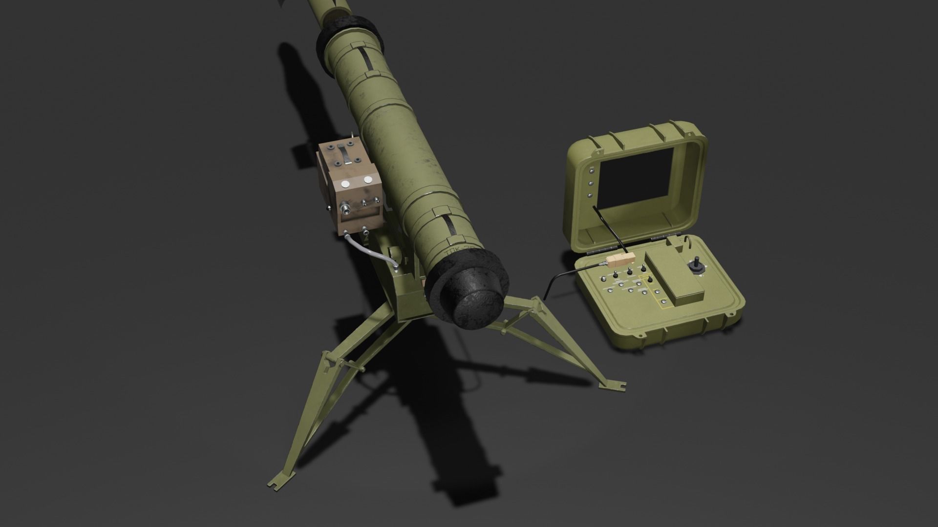 Stugna-P ATGM Low-poly 3D model_2