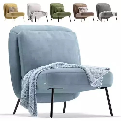 Armchair Slipper C199 By Natuzzy Editions 6 Colors Version