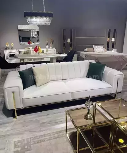 KOLTUK modern living room with sofa and gold accents