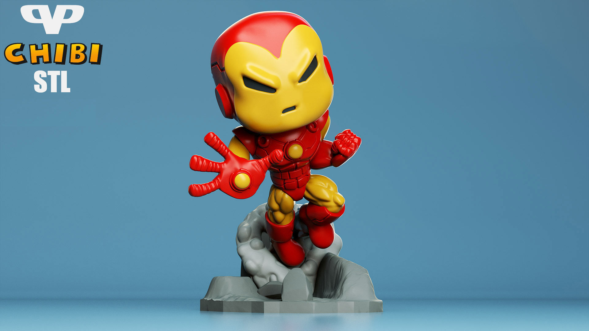 Thanos vs Avengers Chibi Diorama STL for 3D Printing ChibiSTL 3D print model_4