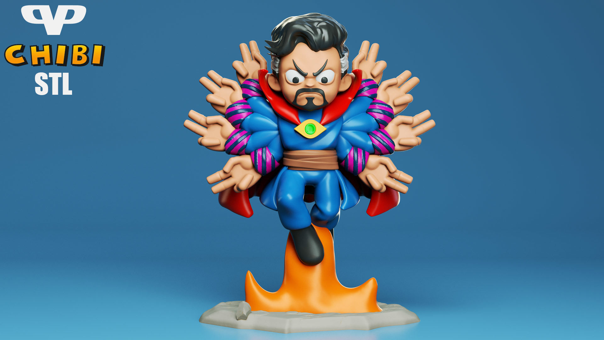 Thanos vs Avengers Chibi Diorama STL for 3D Printing ChibiSTL 3D print model_5