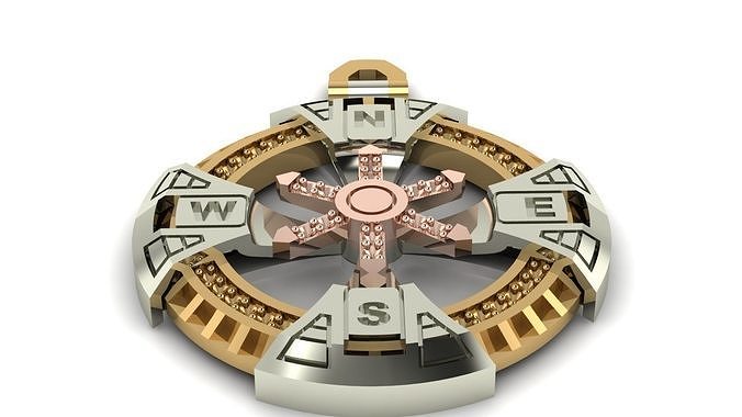 Compass pendant-DIJE BRUJULA REF BRU 004 3D model