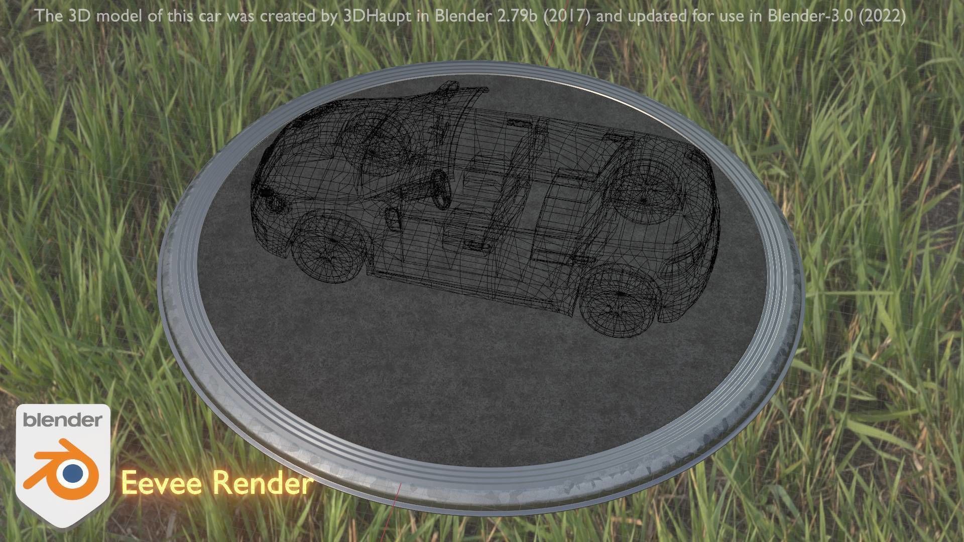 City Car 14 Compact Class Cabrio Open Type-C White  Low-poly 3D model_59