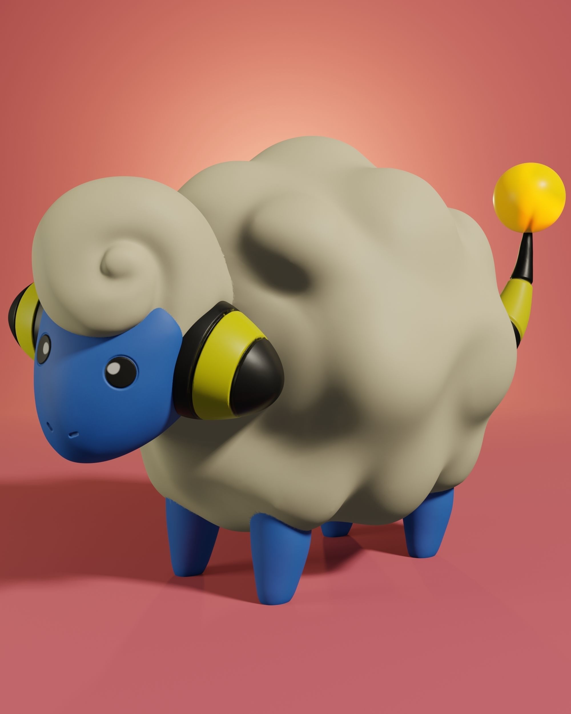 Pokemon mareep evolution pack 3D print model_10