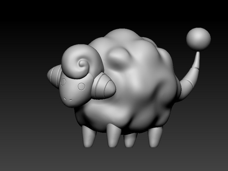 Pokemon mareep evolution pack 3D print model_11