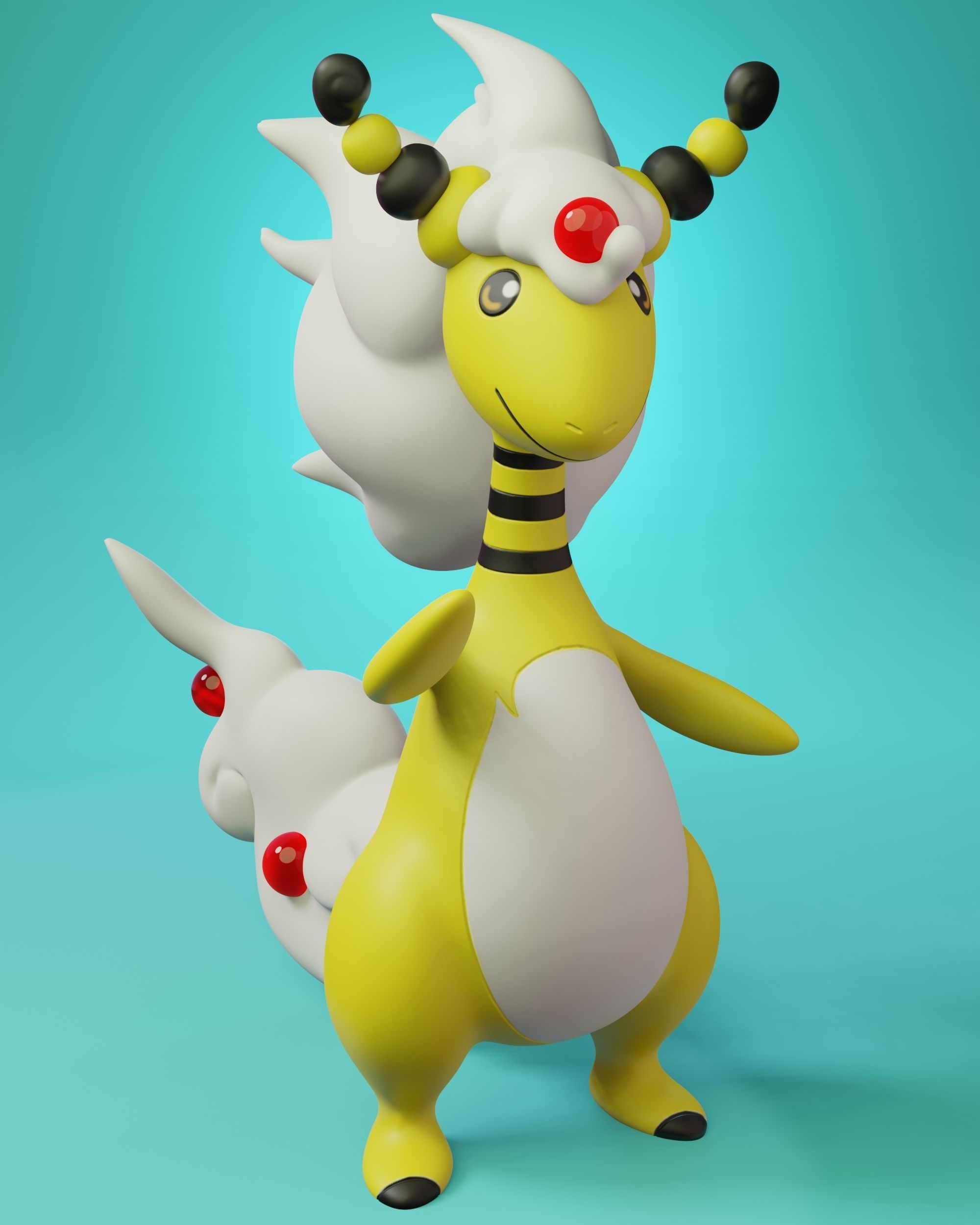 Pokemon mareep evolution pack 3D print model_1