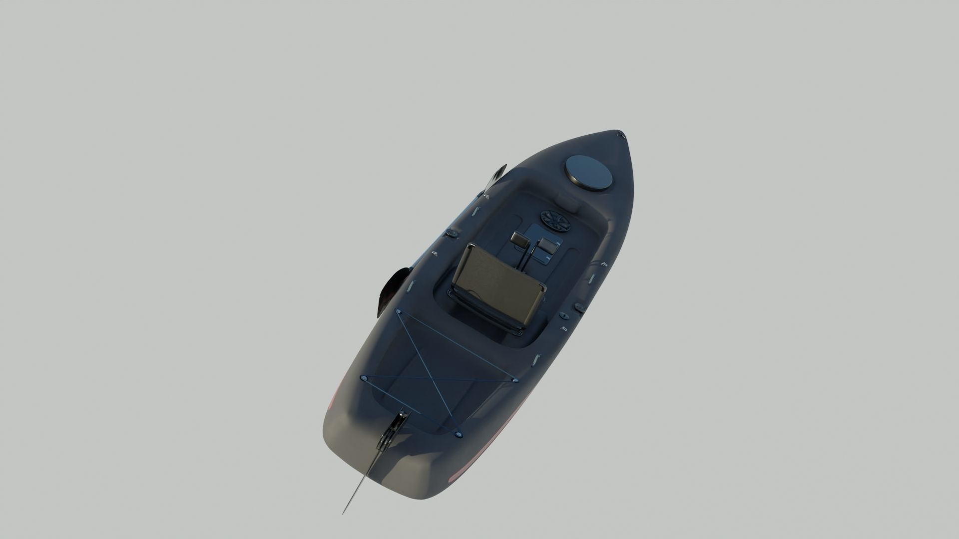 Kayak 3D model fishing boat Low-poly 3D model_19