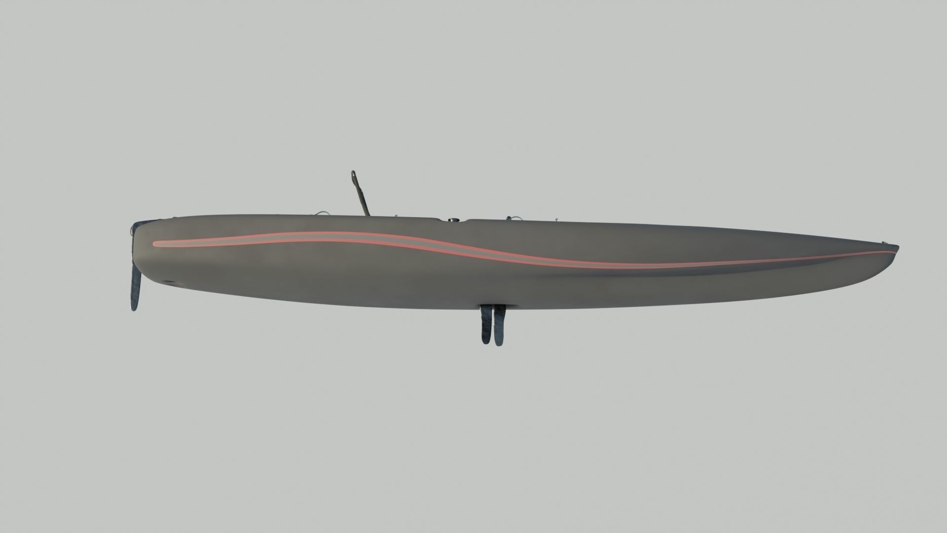 Kayak 3D model fishing boat Low-poly 3D model_15