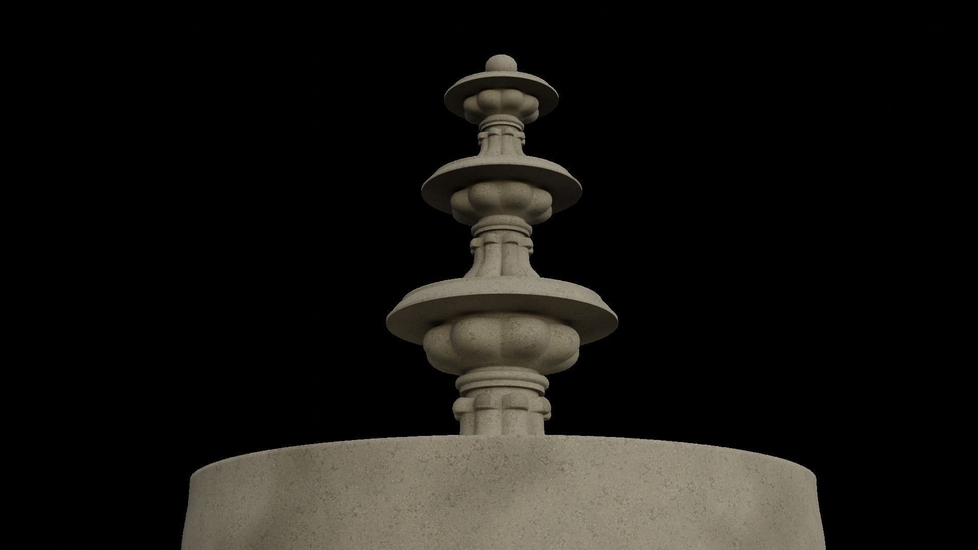 Stone Fountain 3D model_2