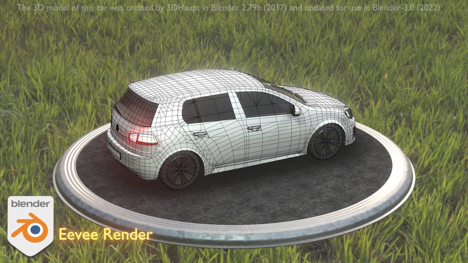 City Car 15 Compact Class Type-C White Low-poly 3D model_45