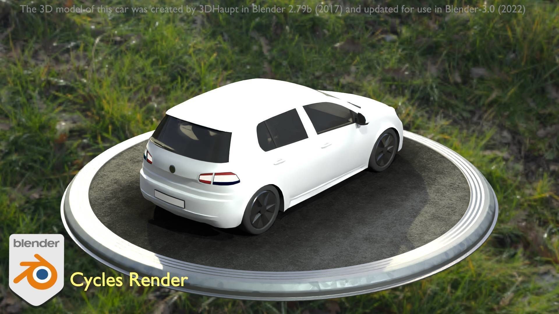 City Car 15 Compact Class Type-C White Low-poly 3D model_42