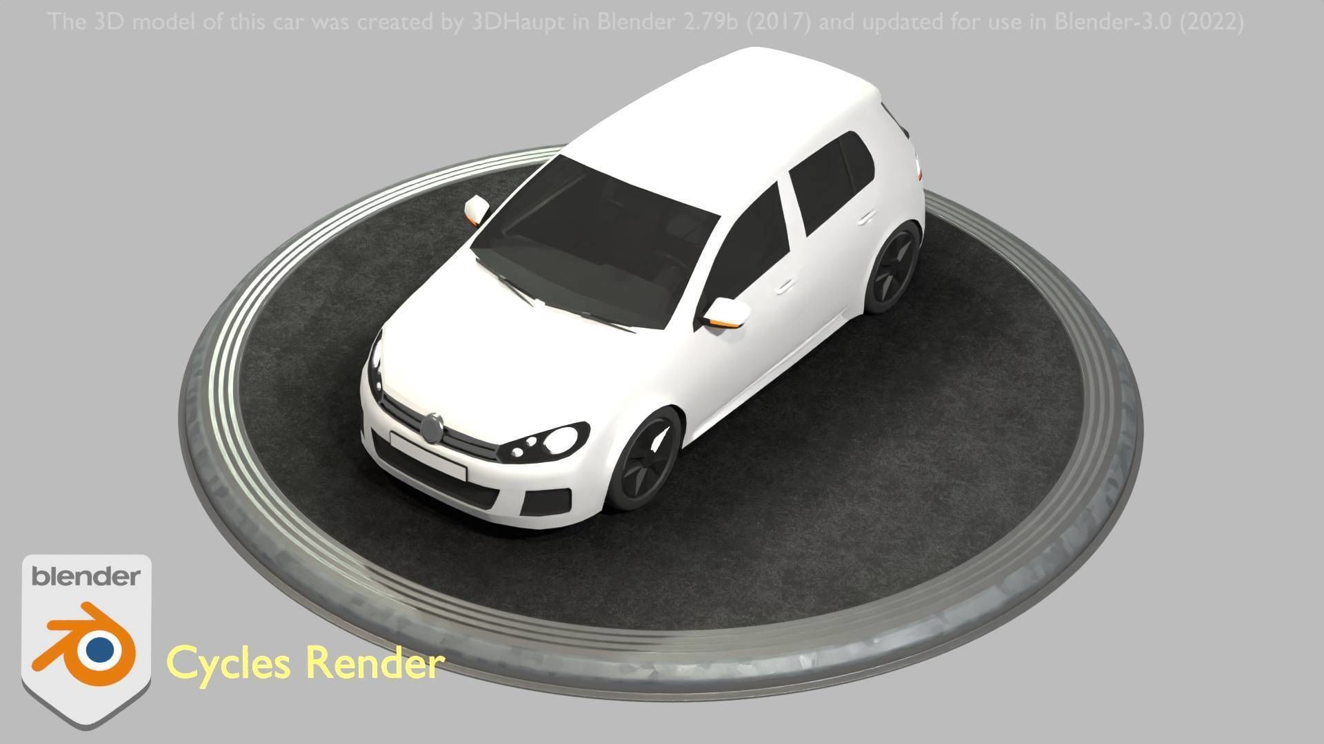 City Car 15 Compact Class Type-C White Low-poly 3D model_46
