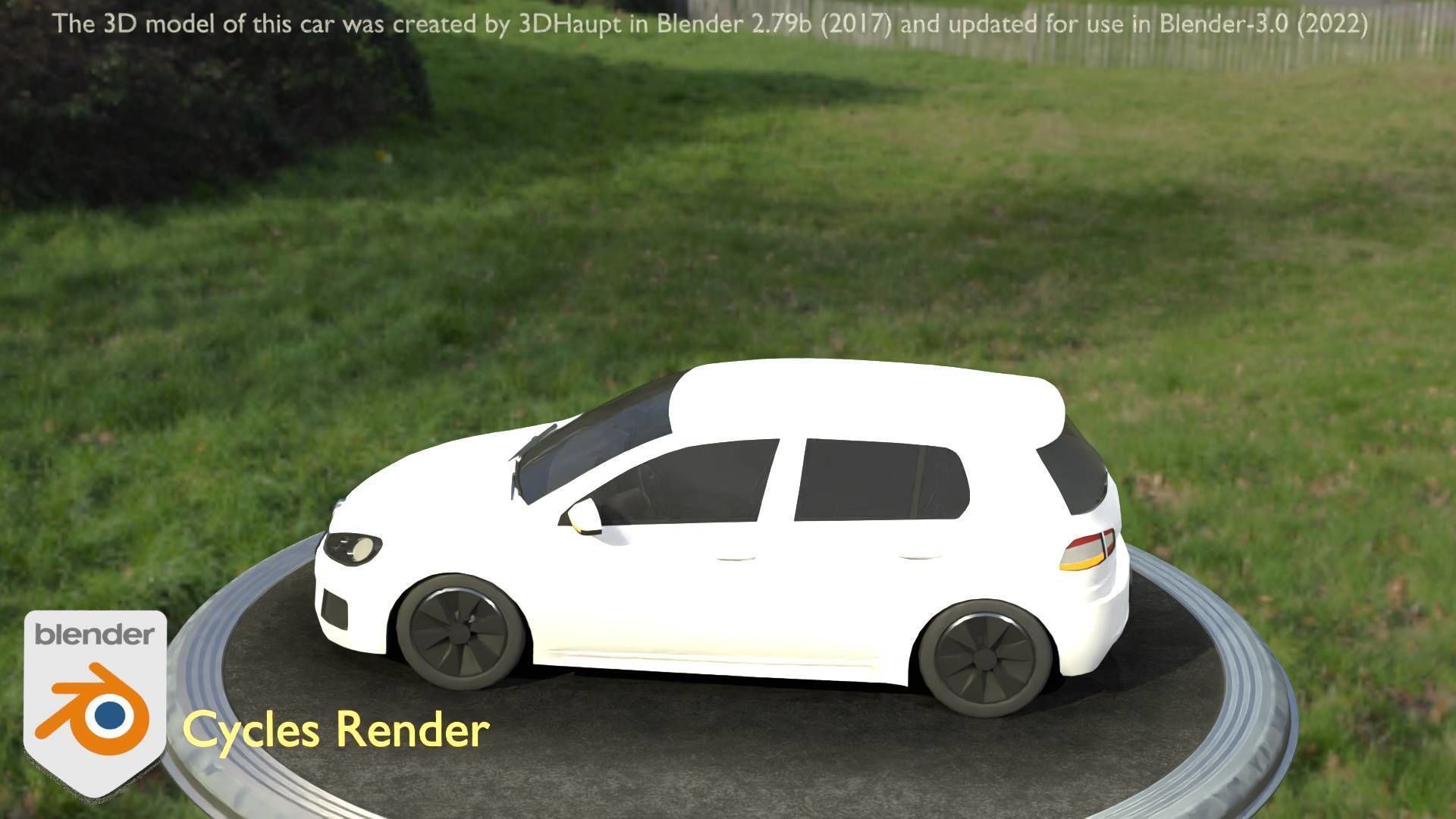 City Car 15 Compact Class Type-C White Low-poly 3D model_19