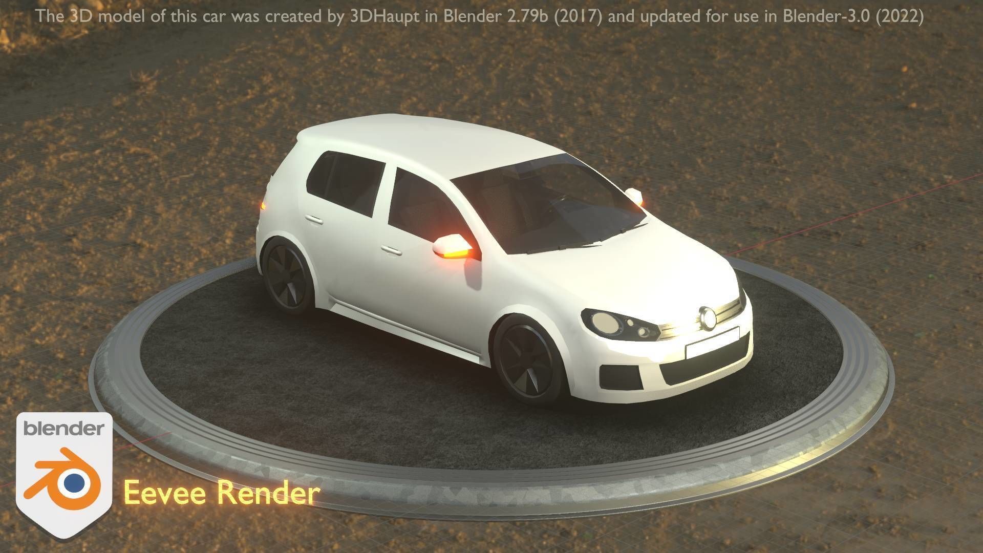 City Car 15 Compact Class Type-C White Low-poly 3D model_73