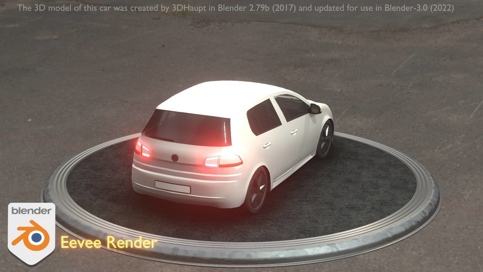 City Car 15 Compact Class Type-C White Low-poly 3D model_29