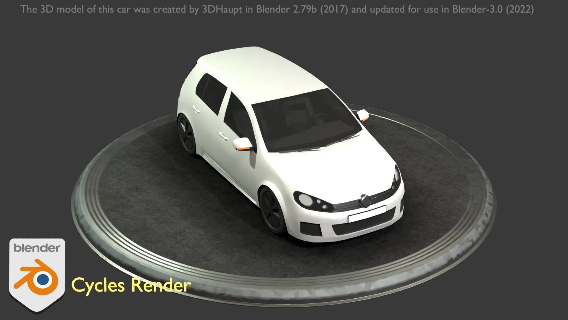 City Car 15 Compact Class Type-C White Low-poly 3D model_87