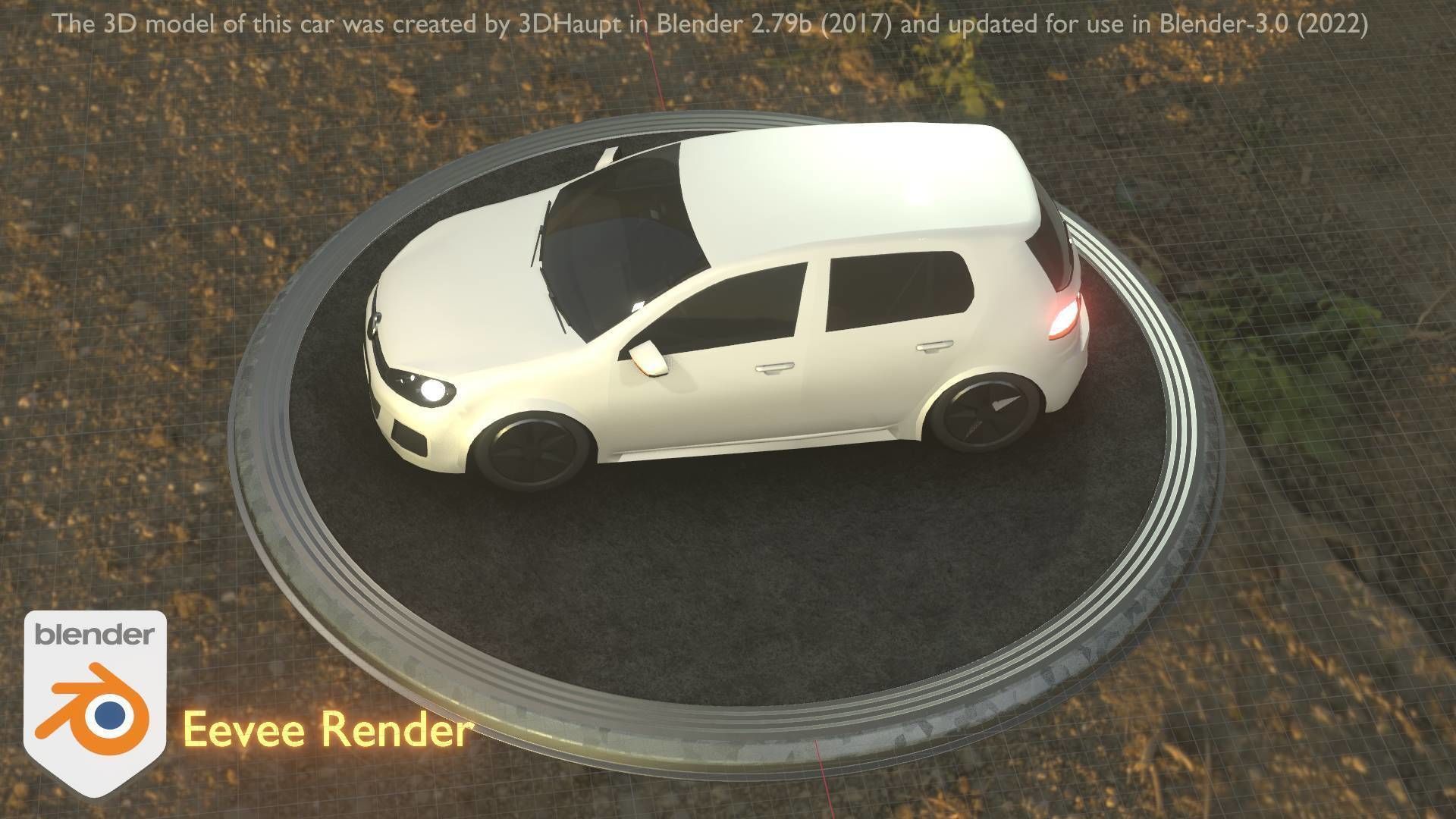 City Car 15 Compact Class Type-C White Low-poly 3D model_11